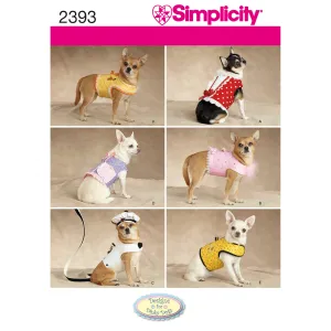 Simplicity Sewing Pattern 2393 Dog Clothes