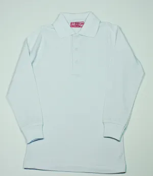 White Pique Knit Polo Shirt